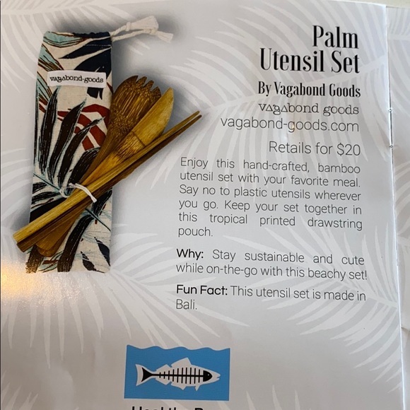 NWT Vagabound Goods Palm Utensil Set - Picture 2 of 4